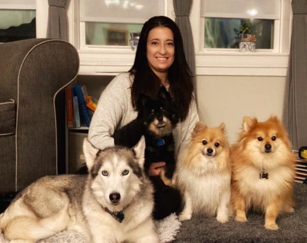 Patricia Ostaszewski CVT and her dogs
