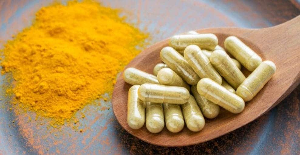Yellow powder in capsules 