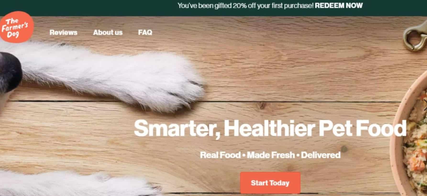 Farmer's Dog is the 2nd best pet food delivery option